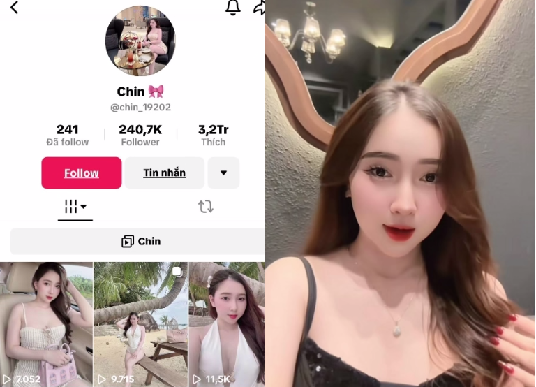 không che Tiktoker Chin lộ clip ưỡn trên con cu khủng